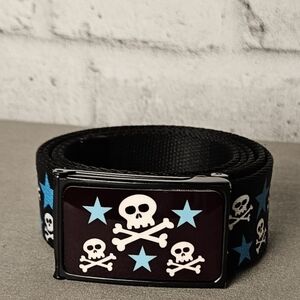 Buckle-Down Black and Blue Punk Rock Belt